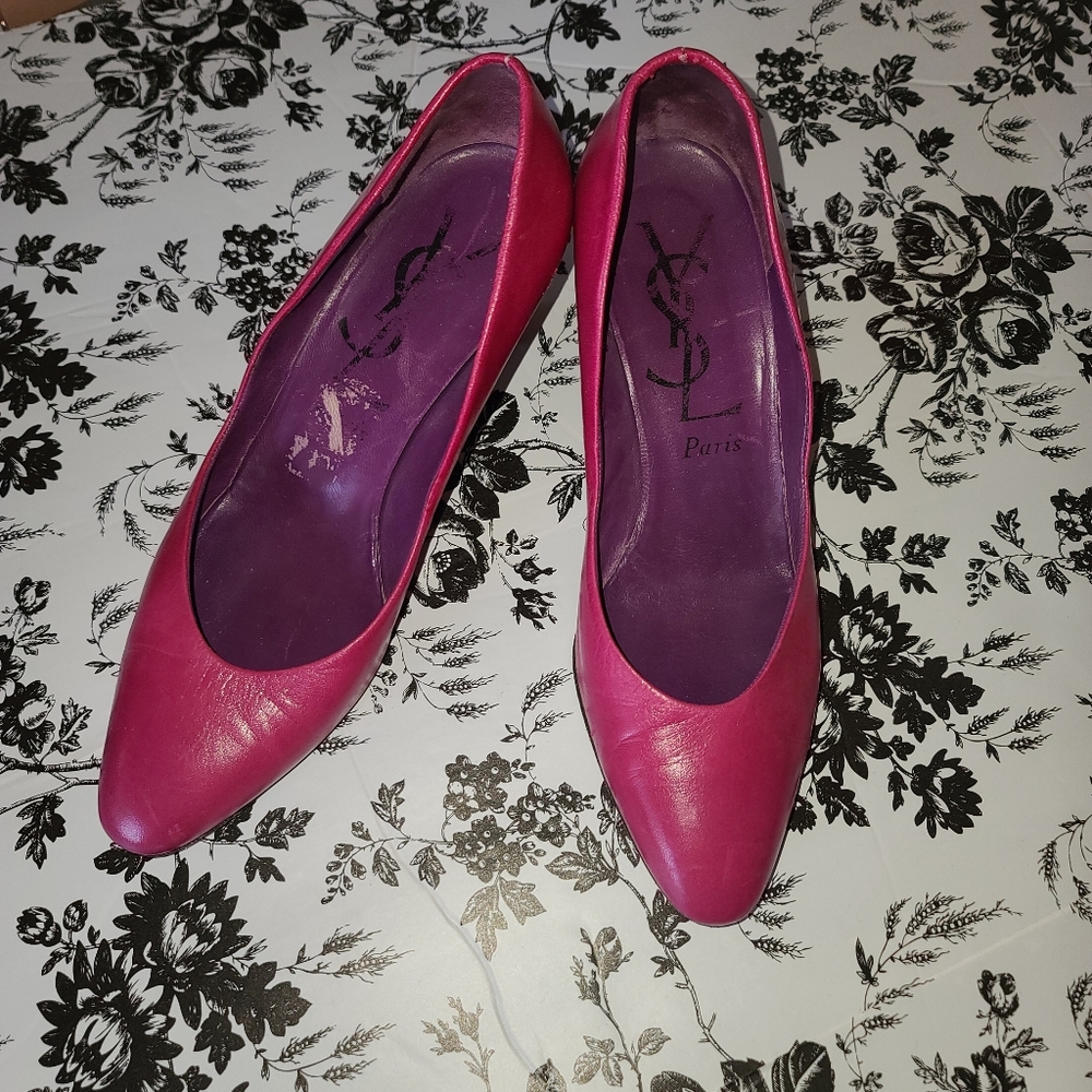 YSL Magenta/Pink High Heels/Pumps Size 7.5